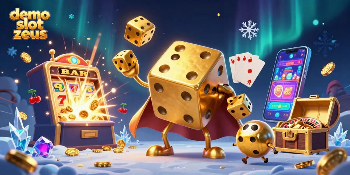 Permainan demo slot zeus yang menarik dengan elemen kasino interaktif dan karakter kartun menggembirakan.