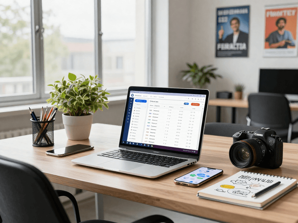 Buy iOS installs in a modern marketing workspace with analytics dashboard, inspiring app growth strategies.
