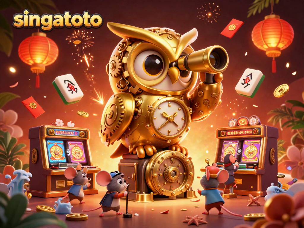 Experience thrilling gaming at singatoto with vibrant casino elements and animated characters.