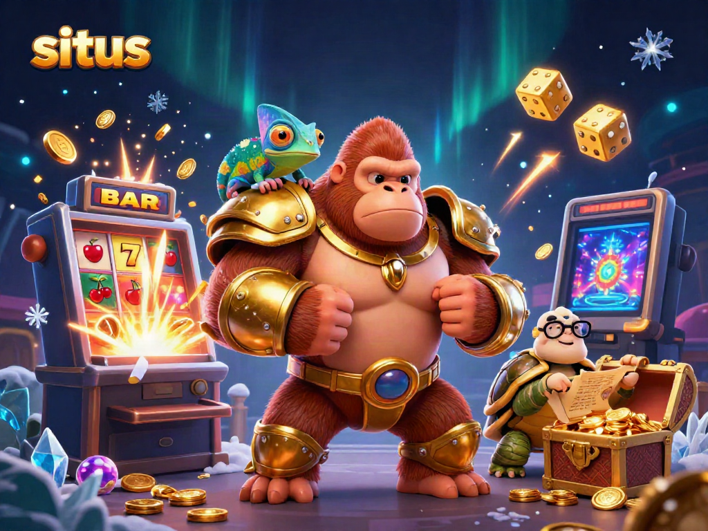Engaging illustration of the situs gaming world with vibrant casino atmosphere and action-filled elements.