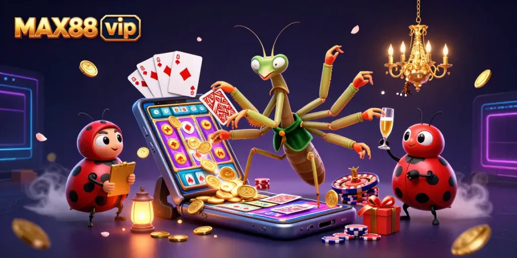 Experience rich gameplay at MAX88 vip with vibrant characters and exciting casino elements.
