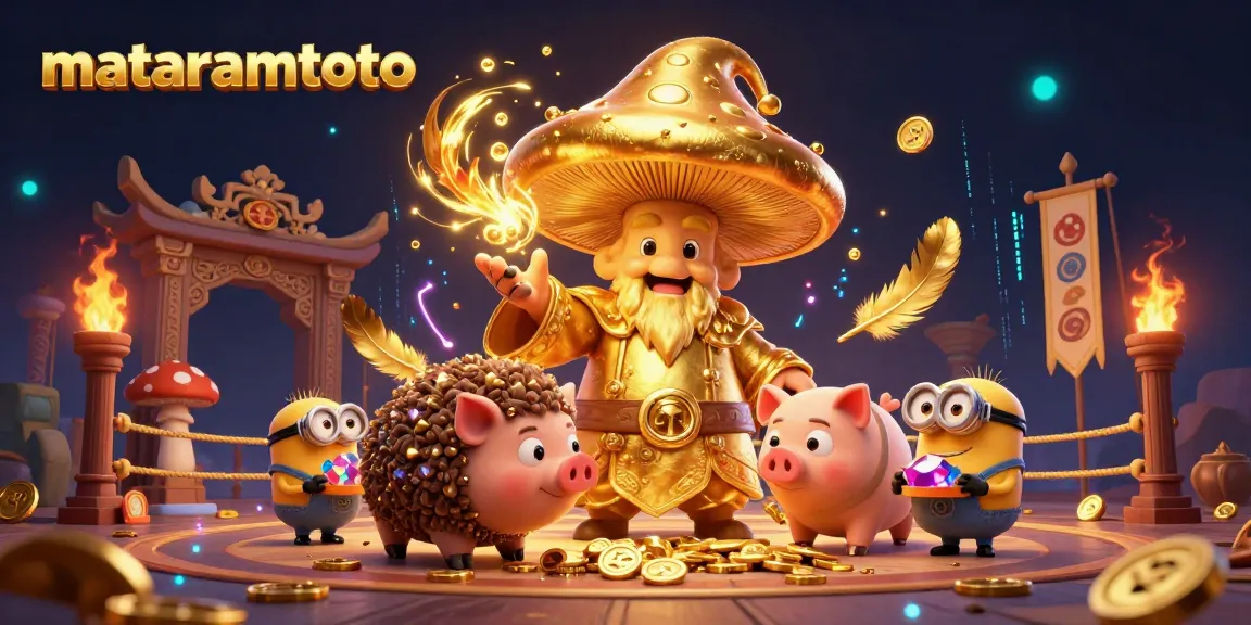 Experience gold transformation with mataramtoto's magical casino adventure featuring lively characters and enchanting elements.
