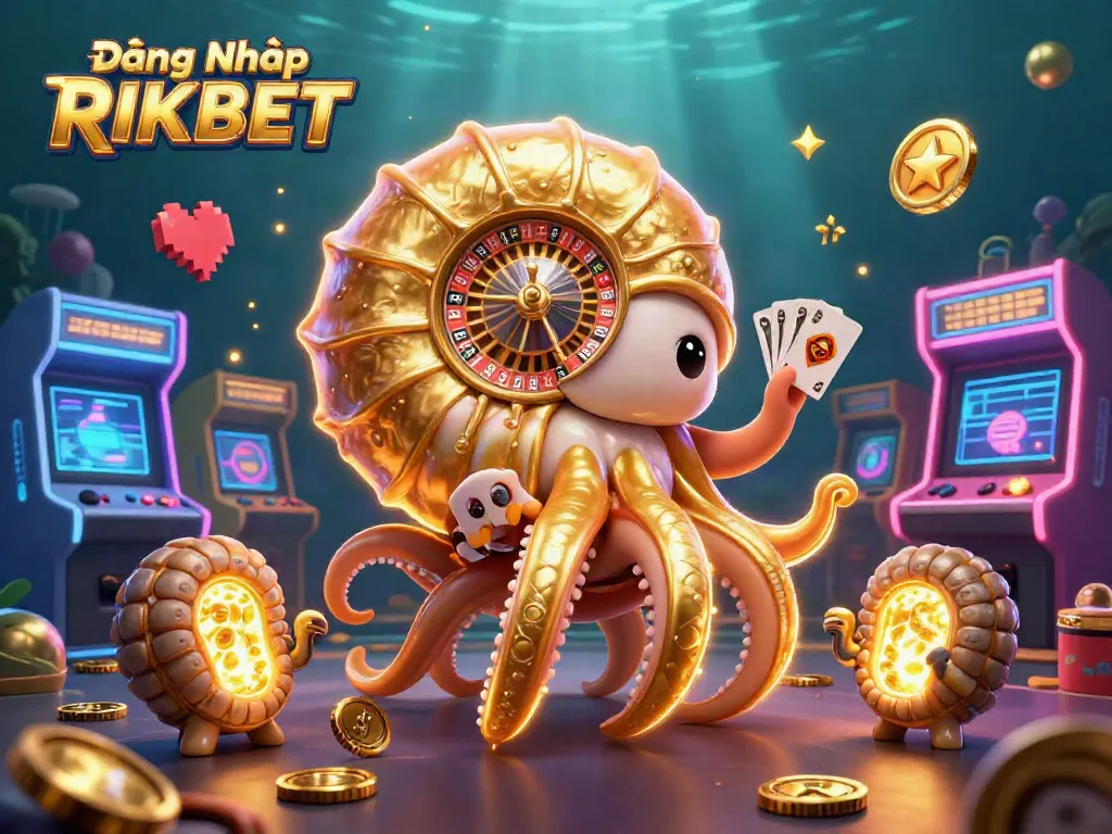 Experience Đăng Nhập RIKBET with vibrant 3D casino elements and glowing character designs.