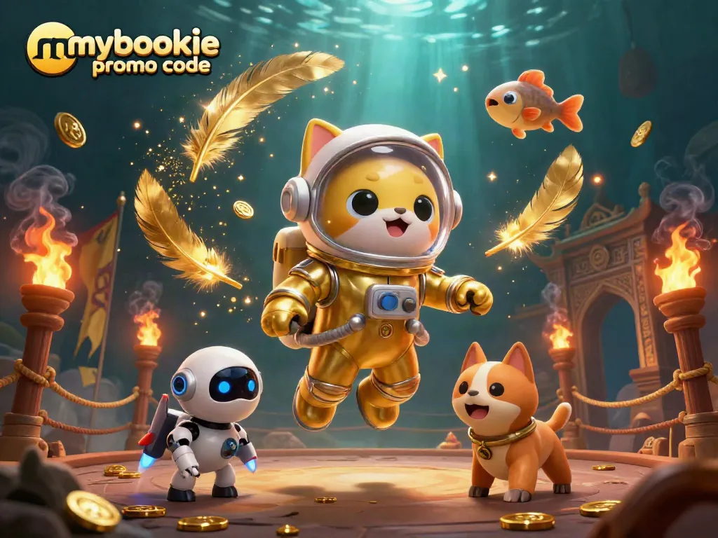 Engage with exciting MyBookie promo code offers while gaming with animated characters in a vibrant casino scene.