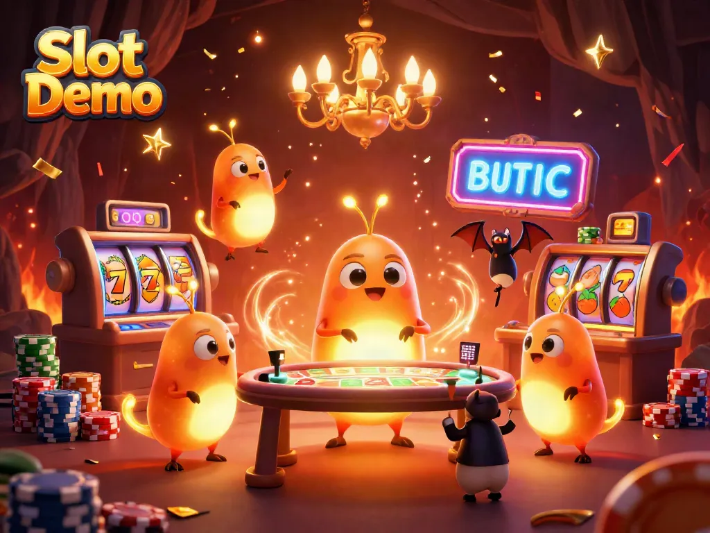 Enjoy Slot Demo excitement as glowworms light up a vibrant cave casino with dynamic game elements.
