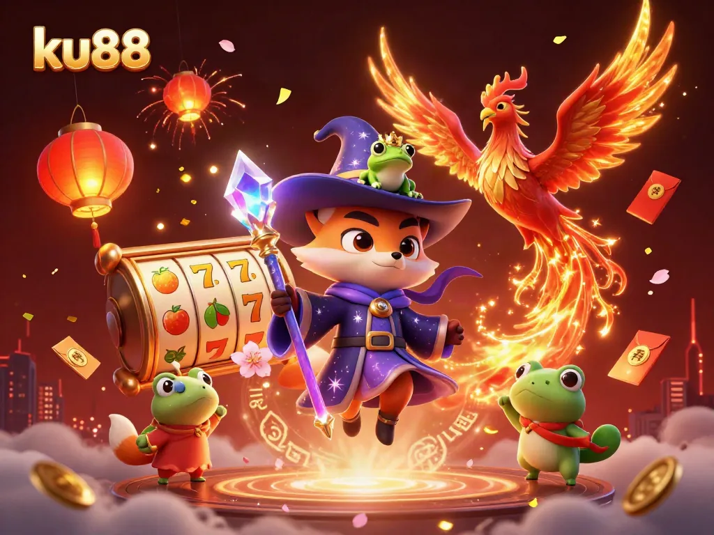 Experience thrilling adventures at ku88 with vibrant 3D casino elements and enchanted characters.
