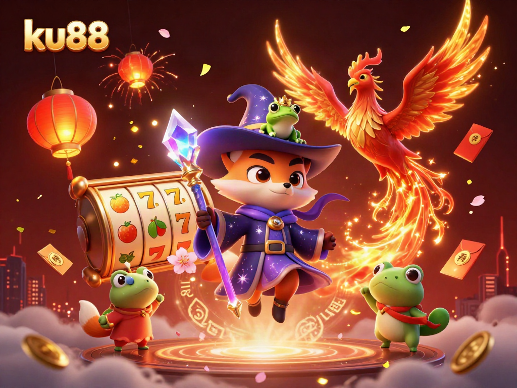 Experience thrilling adventures at ku88 with vibrant 3D casino elements and enchanted characters.