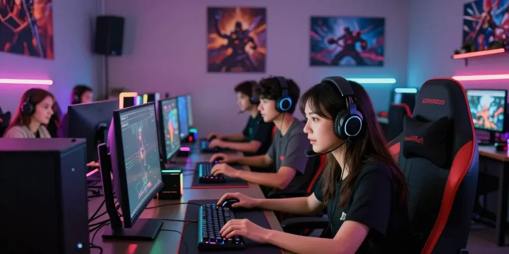 Engaged players enjoying situs singatoto online gaming experience with modern tech.