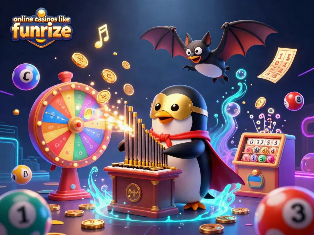 Engage with vibrant winnings at online casinos like Funrize, featuring lively game elements.