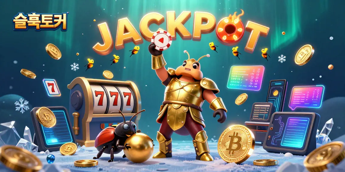 Experience winning moments with 슬롯토커 as cartoon characters celebrate big wins in a vibrant casino scene.