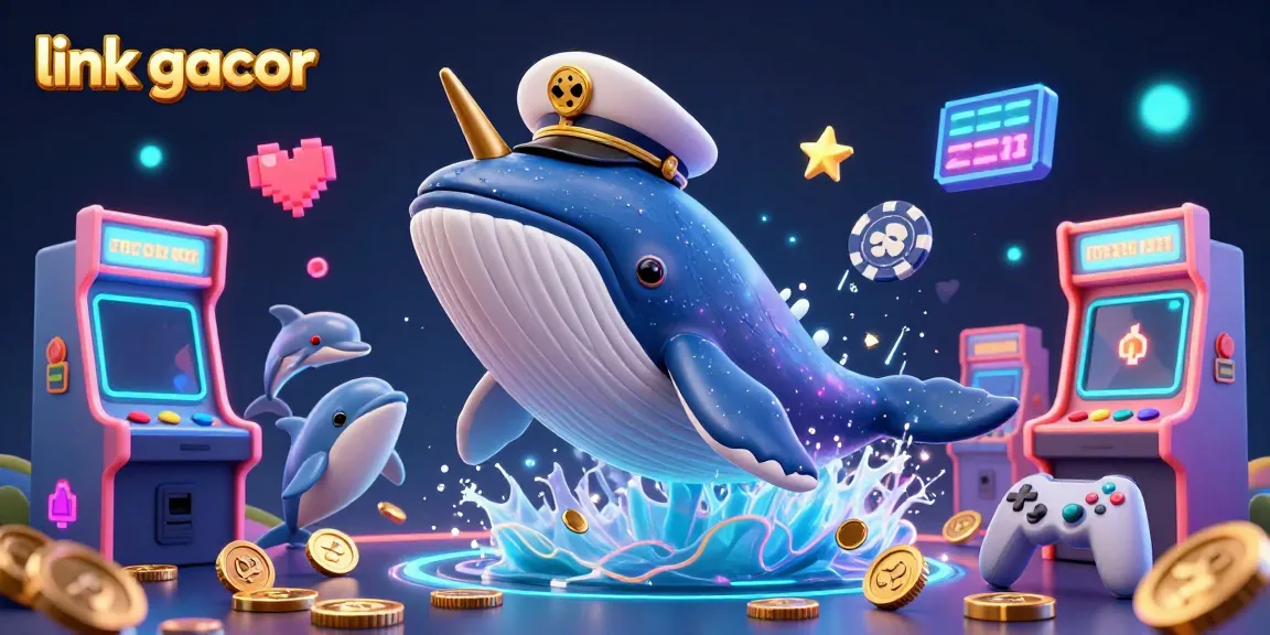Experience the thrill of link gacor with vibrant casino gaming elements and playful characters in a rich 3D illustration.