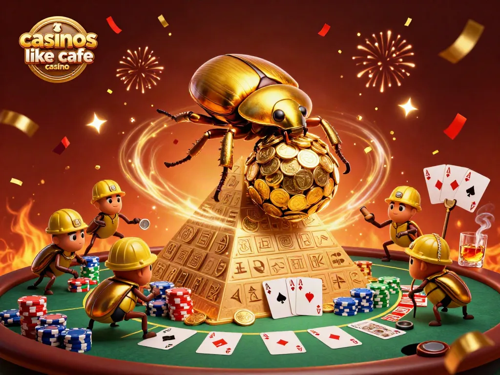 Experience thrilling games at casinos like cafe casino with vibrant 3D casino scene.