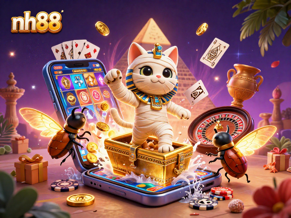 nh88 players enjoy dynamic casino games with 3D Egyptian characters and vibrant gameplay elements.