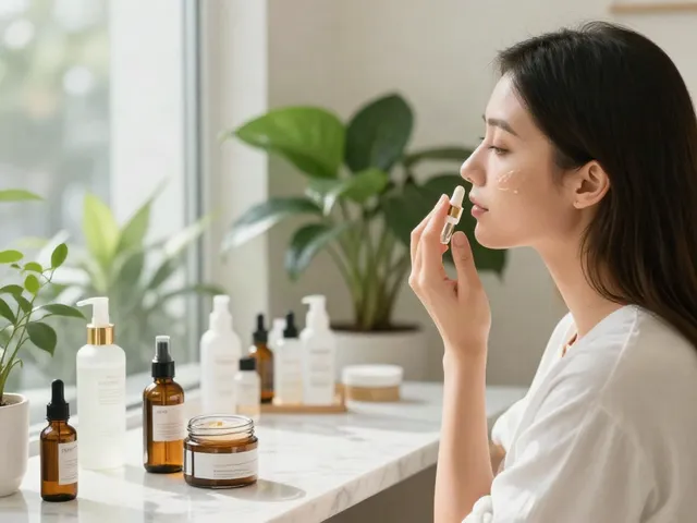 where to buy glow peptides featured in a serene skincare routine with radiant skin