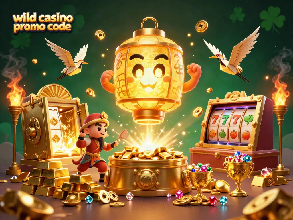 Experience the excitement with the wild casino promo code illuminating a magical casino scene.