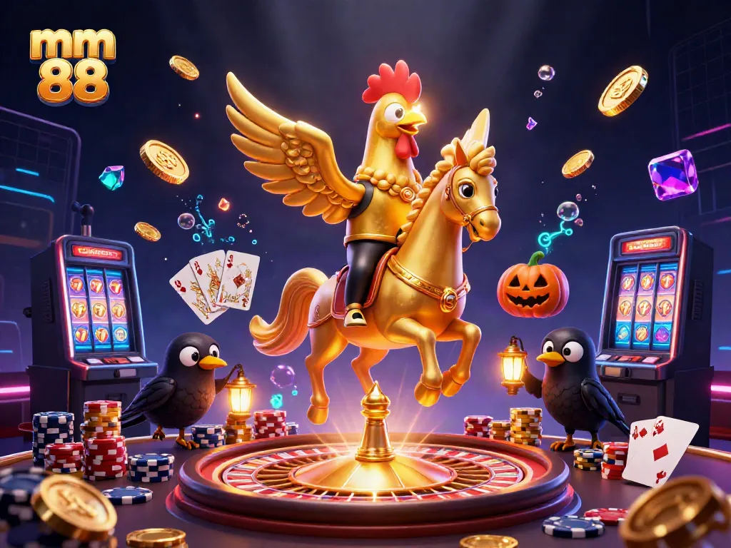 Experience thrilling moments at mm 88 with a captivating casino scene featuring dynamic characters and vibrant game elements.