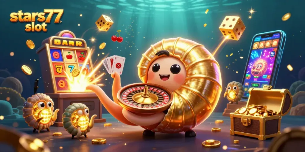Menangkan jackpot besar dengan stars77 slot melalui ilustrasi kasino yang memikat.