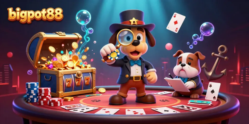 bigpot88 menang di kasino dengan petunjuk poker dan harta karun yang menyala di lautan