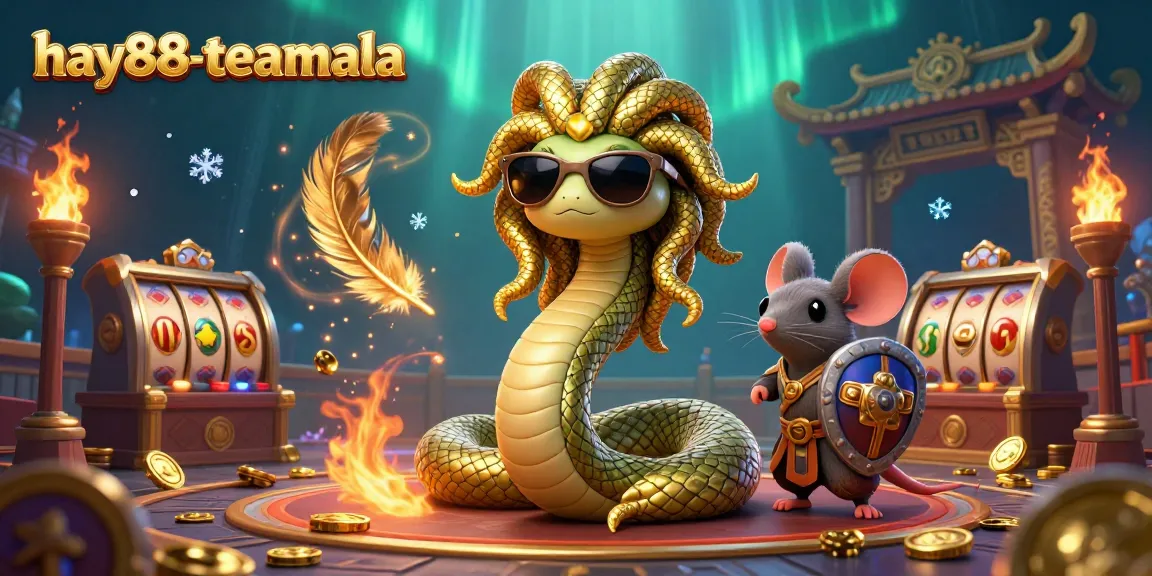 Experience exhilarating gameplay at hay88-teamala with a vibrant casino scene featuring Medusa and dynamic gaming elements.