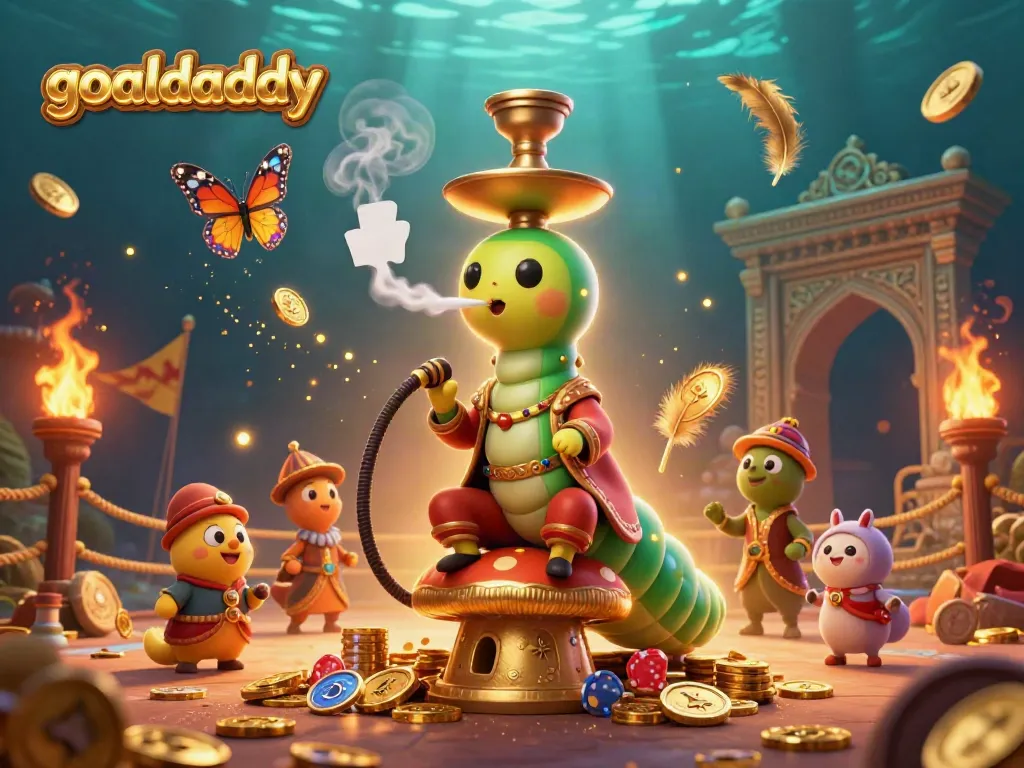 Engage in thrilling poker gameplay with goaldaddy's vibrant 3D illustration showcasing unique characters and elements.