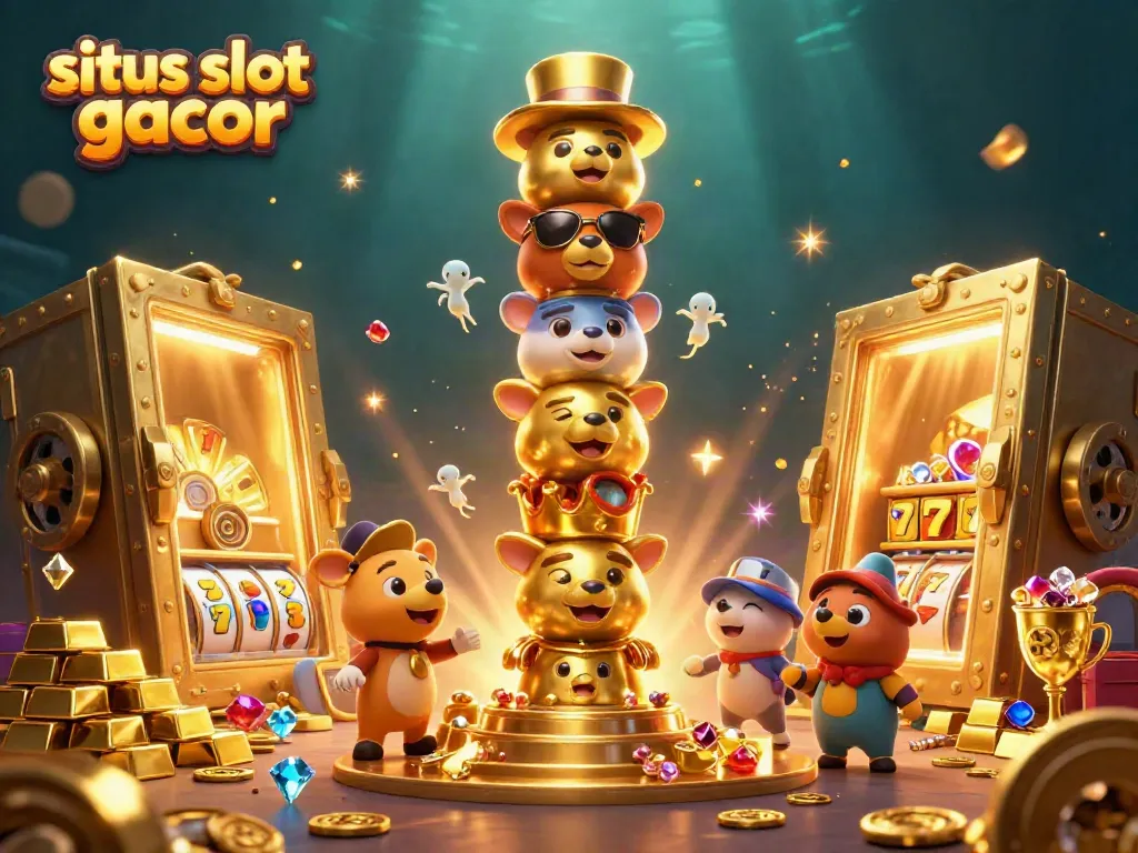 Engage with the bitstarz slot gacor world featuring a dynamic casino scene with vibrant totem characters and treasure elements.