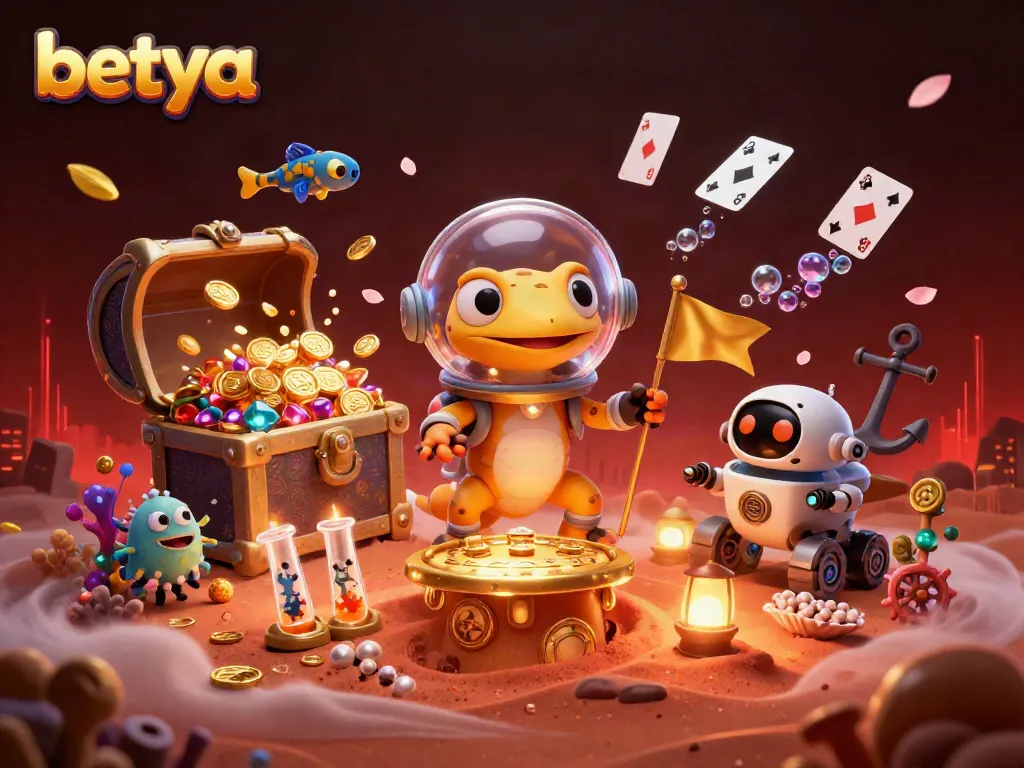 Experience excitement and winning moments at betya casino with vibrant characters and thrilling game elements.