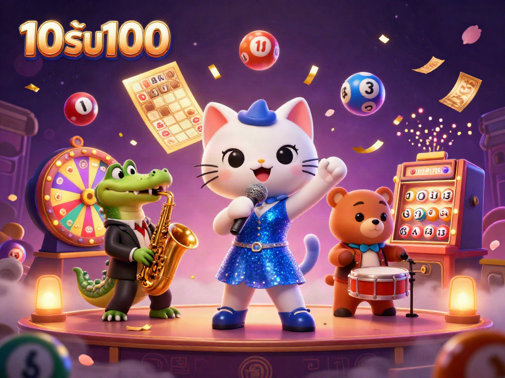 โปรโมชั่น 10รับ100 ในภาพการแสดงสดของแมวคราวด์และตัวละครคาสิโนอื่น ๆ