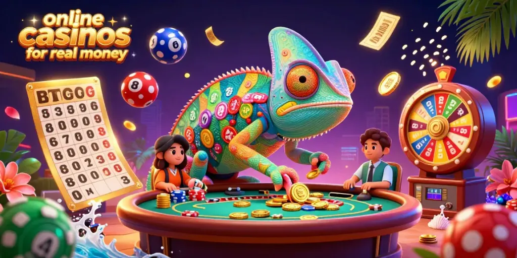 Experience vibrant energy and excitement at online casinos for real money with colorful casino elements.